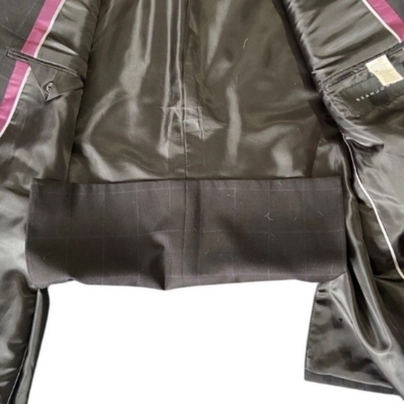 Mens Windowpane Blazer Blue Sean John Sport Coat Wool Size 42R - Picture 8 of 9